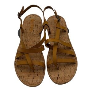 Korks “Felicity” Mustard Yellow Strappy Sandals – Women’s Size 8M